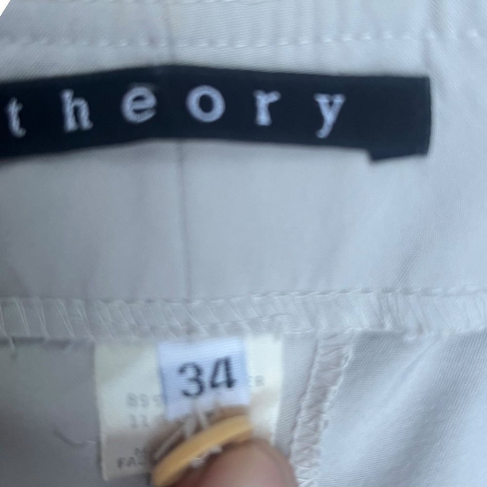 Theory Mens Cargo Pants Light Blue Gray Size 34 Straight Leg Made in USA Utility - Picture 5 of 6